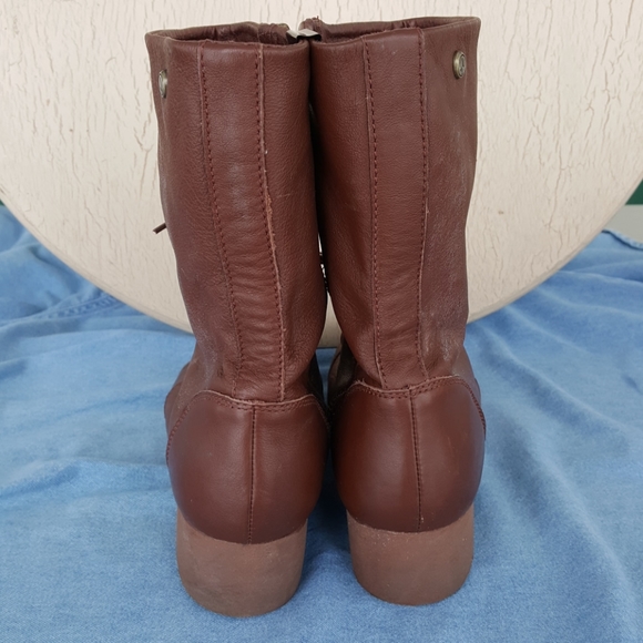 Volcom IN THE MODE Brown Leather Mid-calf Boots (7) - Picture 4 of 8